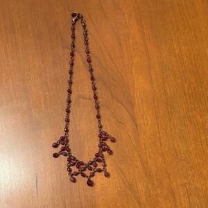 Vintage red beaded necklace